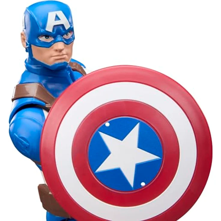Marvel Avengers Titan Serie Captain America Action-Figur, 29,2 cm, mit abnehmbaren Schild und 11 Bewegungspunkten, für Kinder ab 4 Jahren – Bild 5