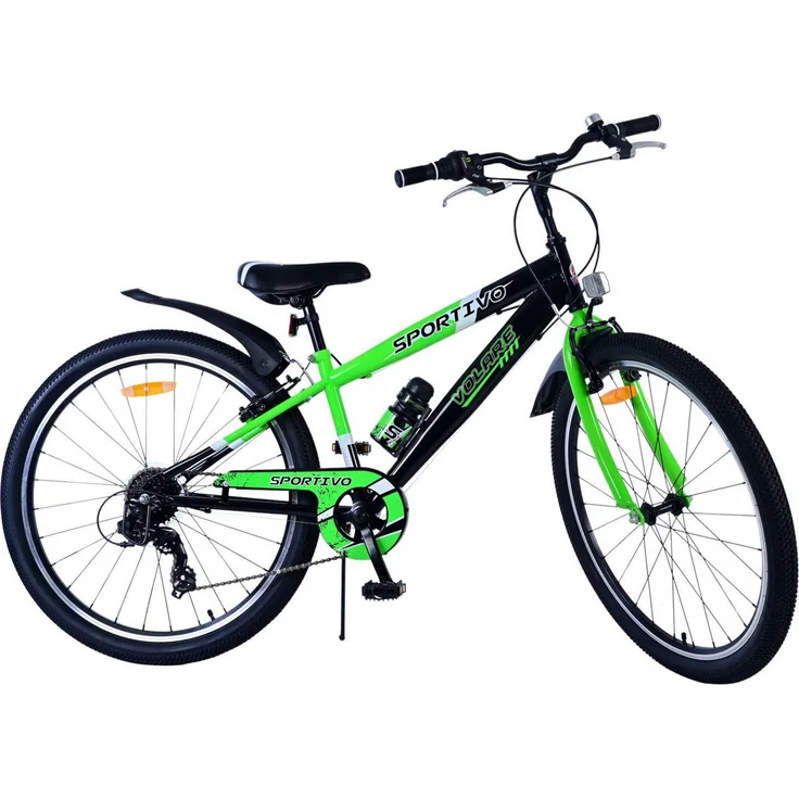 Volare Sportivo Kinderfahrrad für Jungen 26 Zoll in Grün, 7-Gang Schaltung, Aluminiumfelgen