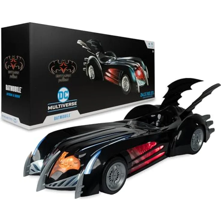 McFarlane Batman & Robin DC Multiverse Fahrzeug Batmobile, 63 cm mit Licht und Sound für 7-Zoll-Figuren – Bild 7