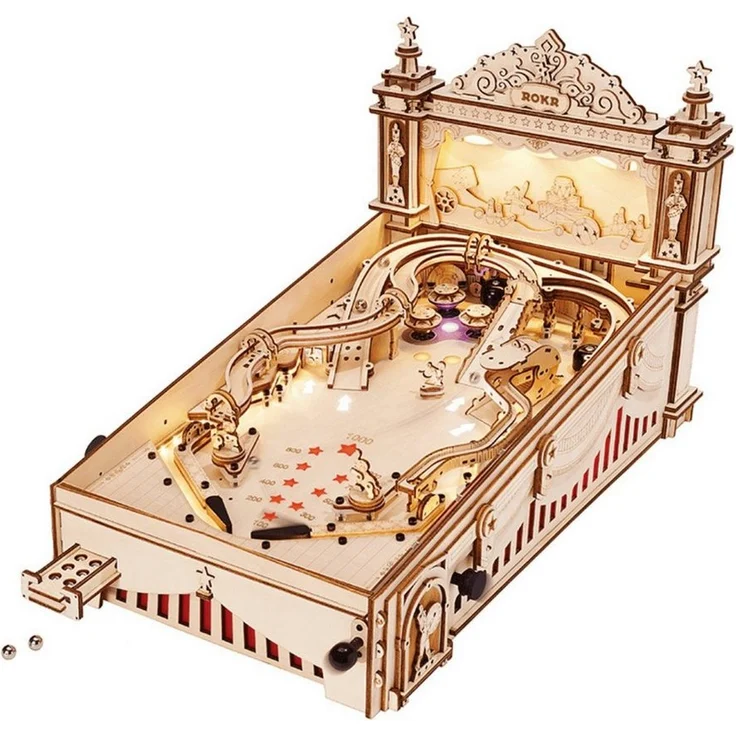 Robotime 3D-Puzzle Robotime 3D Pinball Machine 3D Puzzle, 482 Puzzleteile – Bild 1