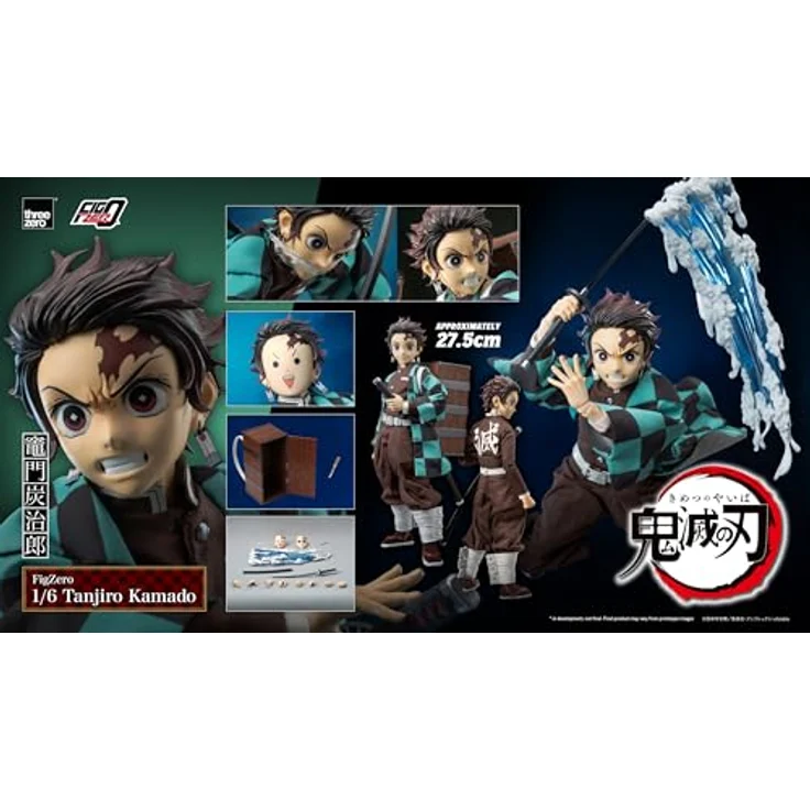 ThreeZero Demon Slayer: Kimetsu no Yaiba FigZero Actionfigur 1/6 Tanjiro Kamado, detailreiche Nachbildung aus PVC, ABS und Metall, 27 cmhöhe, inklusive Zubehör – Bild 11