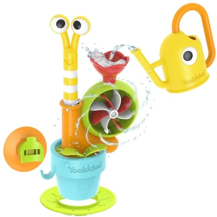 Yookidoo Pop Up Wasserschnecke, interaktives Badespielzeug mit drehender Muschel für Kleinkinder ab 18 Monaten – Bild 1