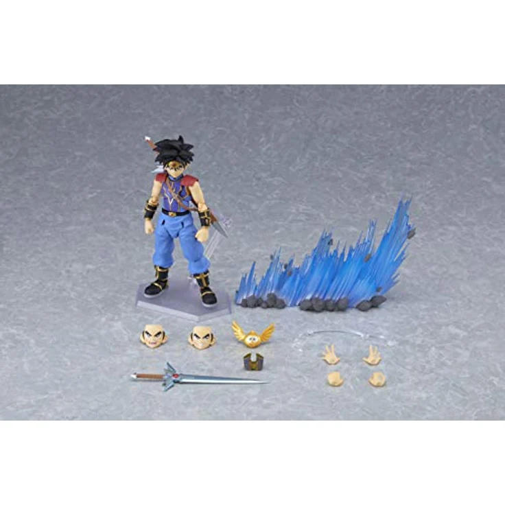 Good Smile Company Dragon Quest ADV of DAI DAI FIGMA AF, Sammelfigur mit 3 Gesichtsplatten, Schwert und Effekt-Teil – Bild 2