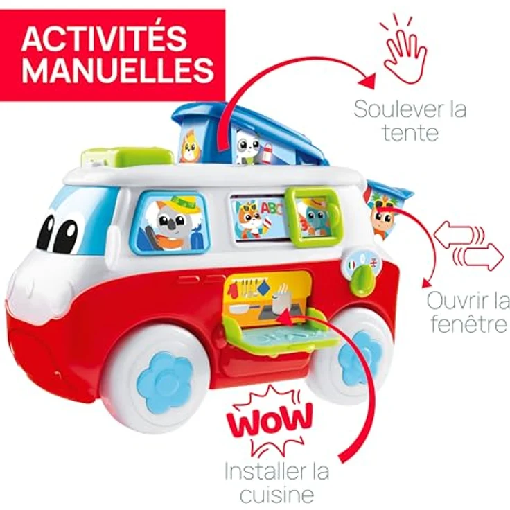 Chicco Van Life, zweisprachiges Lernspielzeug Wohnmobil mit 6 interaktiven Tasten, Melodien und Geschichten auf Italienisch und Englisch, für Kinder von 1-3 Jahren – Bild 5