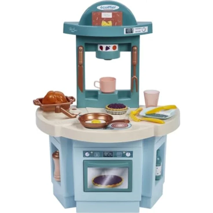 Ecoiffier Meine erste Küche – Nachhaltiges Spielzeug für Kinder ab 18 Monaten mit Backofen, Spüle und Kochfeld, sanfte Farben – Bild 3