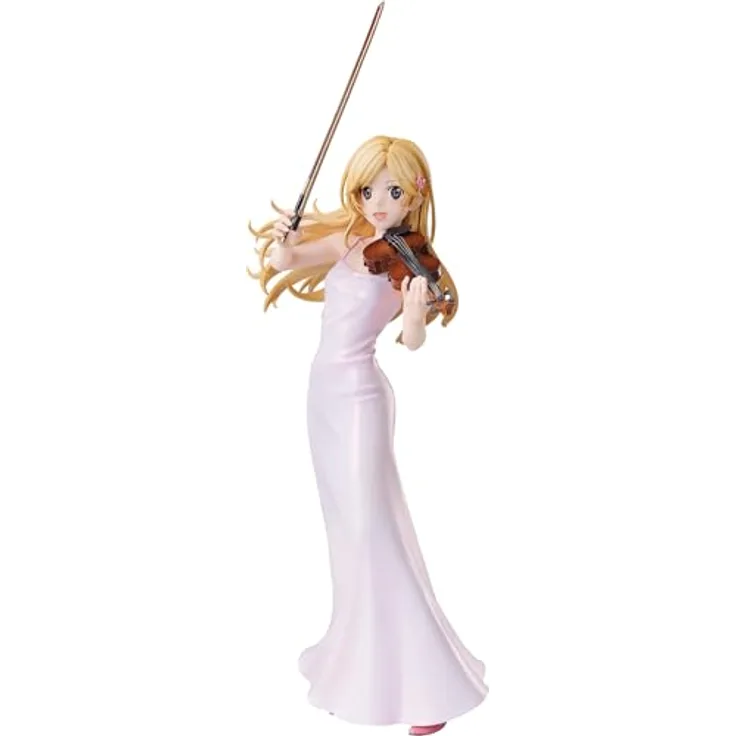Aniplex Your Lie in April Statue 1/7 Kaori Miyazono Again Ver., detailreiche PVC-Figur, 21 cm mit Shikishi