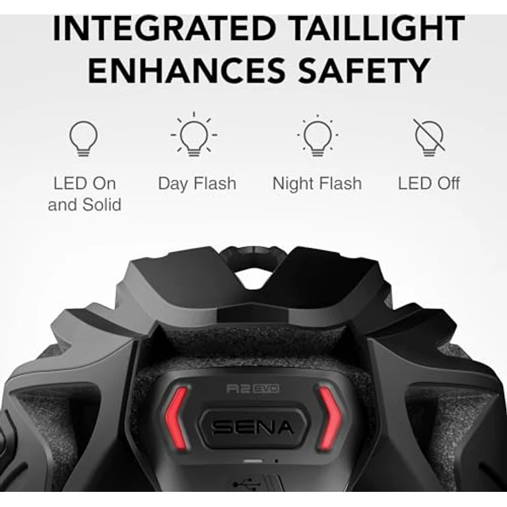 Sena R2 EVO matt grau Größe M Rennrad Smart Helm – Bild 4