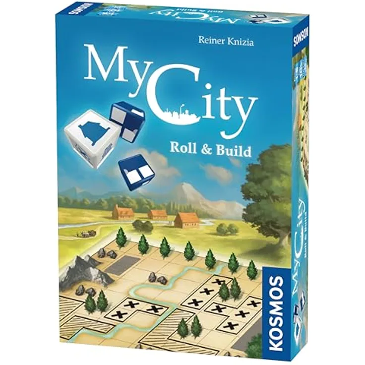 Thames & Kosmos My City Roll & Build, Entscheidungsspiel für 1 bis 6 Spieler, ab 10 Jahren, 12 Episoden, Gold