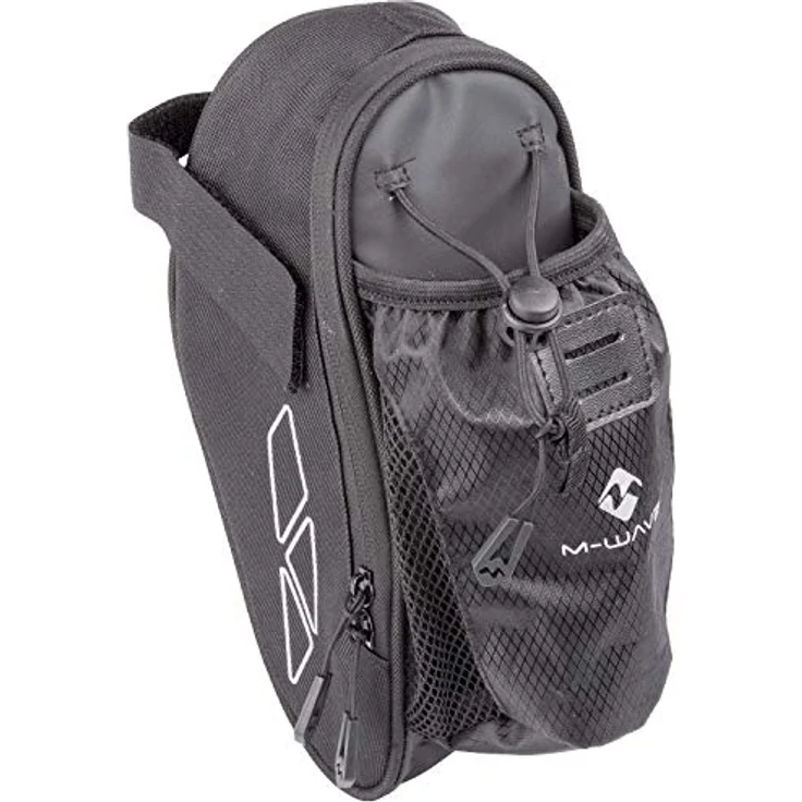 M-Wave Unisex – Erwachsene Amsterdam Bottle Fahrradsatteltasche, Schwarz – Bild 1
