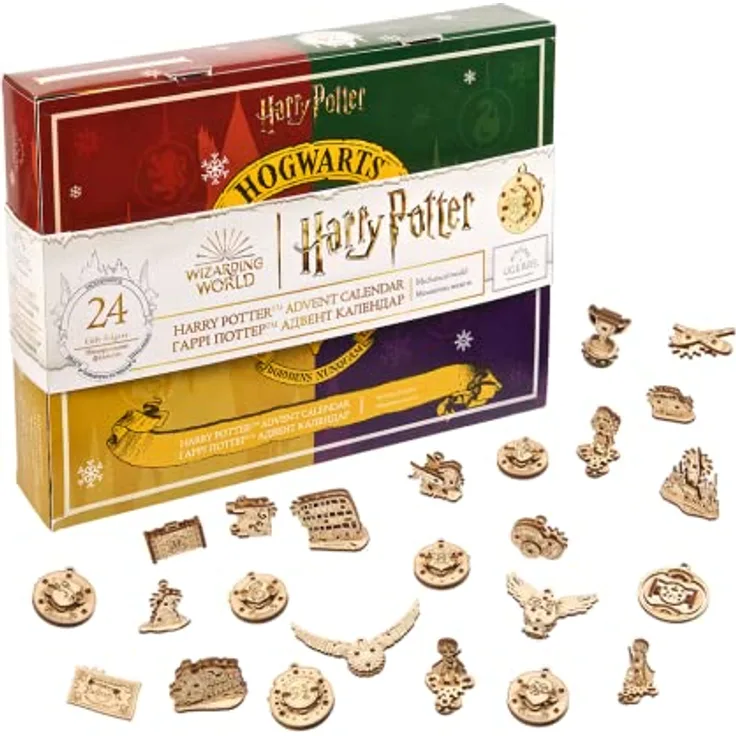UGEARS Harry Potter Adventskalender 2023 - 3D Holzpuzzle Modellbausatz Für 24 Tage, Weihnachtskalender mit Holz Spielzeug Figuren - Preisvergleich