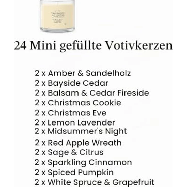 Yankee Candle Adventskalender, 24 Mini-Kerzen, 2026 (1-tlg) – Bild 3
