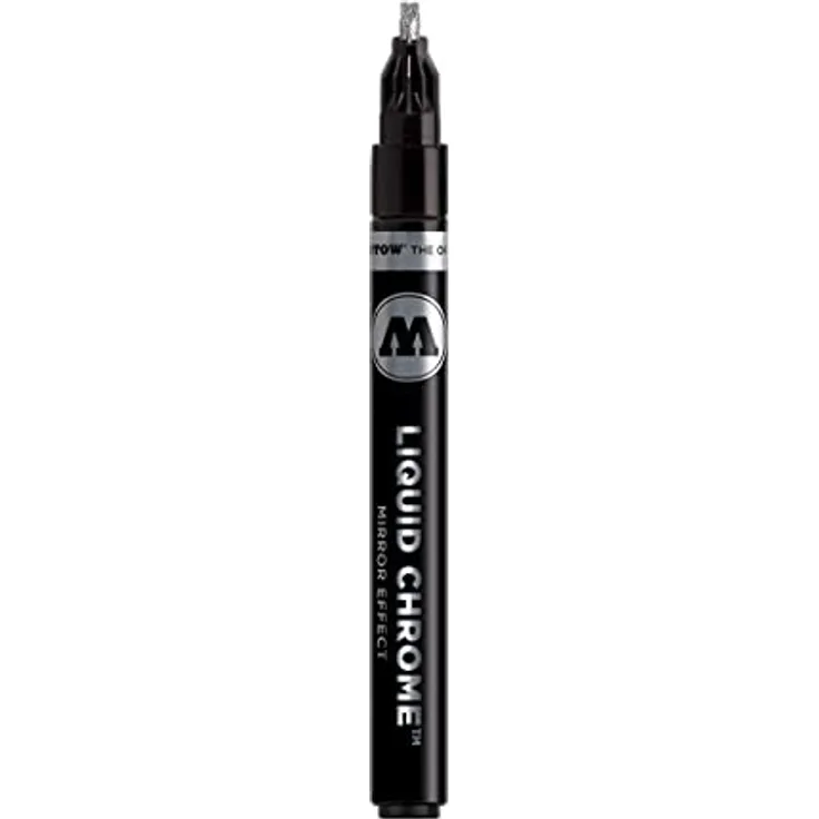 Molotow Flüssiger Chrom-Kalligraphie-Marker, 3 mm, Spiegeleffekt-Tintenstift, metallisch, MT703106