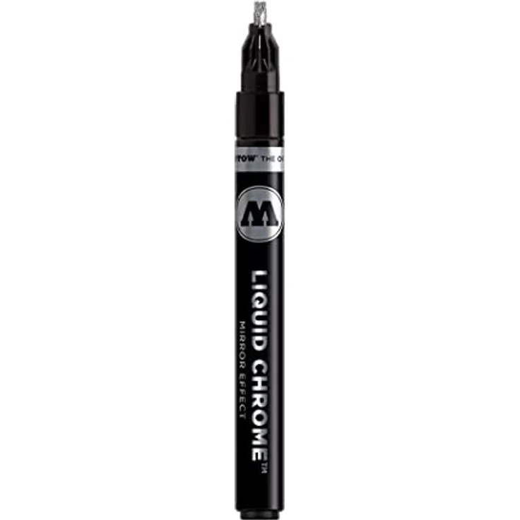 Molotow Flüssiger Chrom-Kalligraphie-Marker, 3 mm, Spiegeleffekt-Tintenstift, metallisch, MT703106 – Bild 1