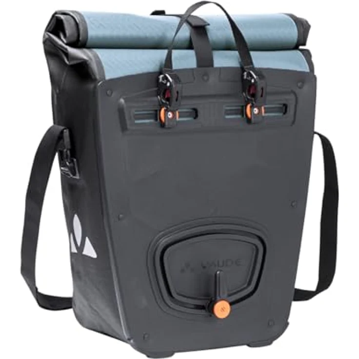 "VAUDE Aqua Back Single recycelt, Hinterradtasche mit wasserdichtem Wickelverschluss, 24 Liter, grün" – Bild 2