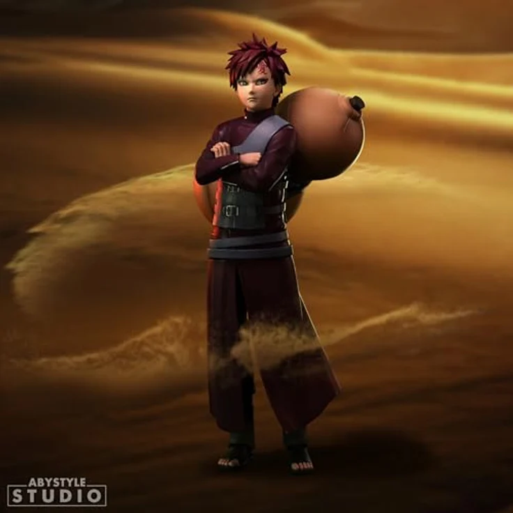ABYstyle NARUTO SHIPPUDEN - Figurine "Gaara", PVC-Figur mit Sandkürbis und Stirntattoo, 18 cm, 1:10, offiziell lizenziert, limitierte Stückzahl, multicolor – Bild 4