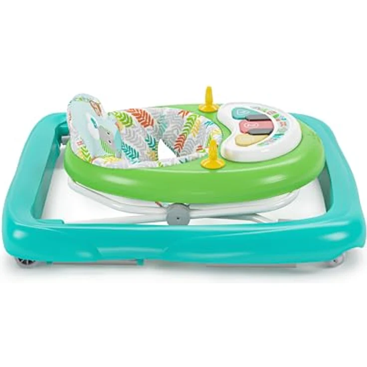 Bright Starts, Tiny Trek 2-in-1 Baby Aktivität Lauflernhilfe mit Spielzeugstation, verstellbarer Höhe und leicht faltbarem Rahmen, Dschungel Ranken Alter 6 Monate+ – Bild 10