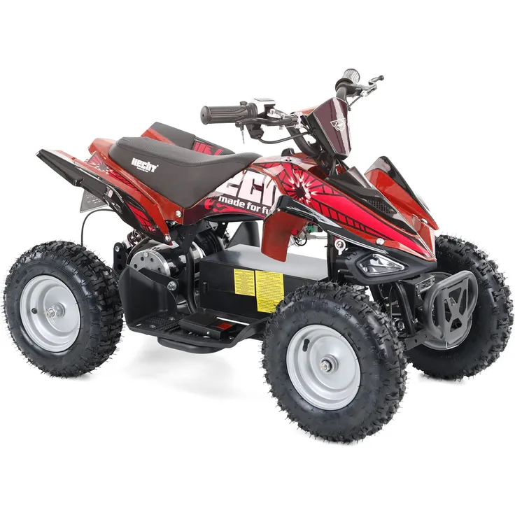 HECHT 54100 Kinder Quad Elektro | Leistungsstarker 1000W Motor | Bis 20km/h | 36V | 12Ah | 8-15h Ladezeit | Rot