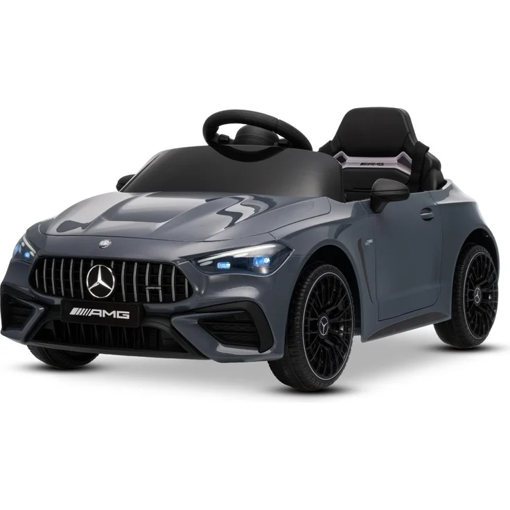 Beneo Mercedes CLE 12V Elektrisches Kinderfahrzeug mit Hinterradantrieb, grau, Einsitzer, Lithium-Akku, LED-Beleuchtung, 2,4-GHz-Fernbedienung, MP3-Player mit USB/AUX, Bluetooth, ORIGINAL-Lizenz