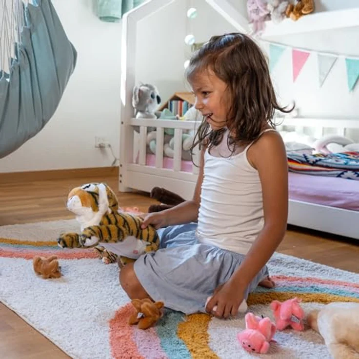 Mamanimals 2020610, Tiger Plüschtier mit Wickeltasche für Babytierchen, CE-zertifiziert, ab 0+ – Bild 5