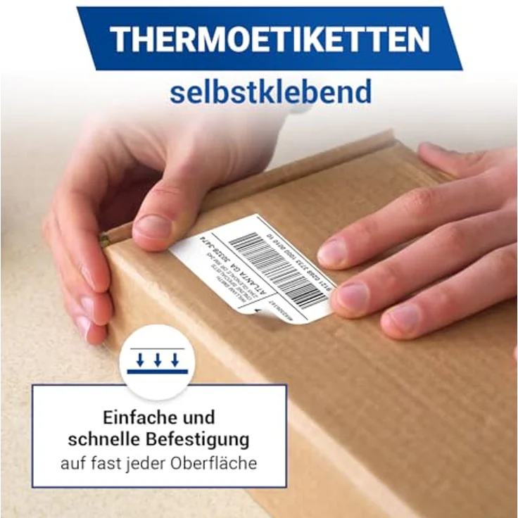 VIOKS Klebeetiketten 2100x Selbstklebend 57x32mm für Labeldrucker DHL & Etikettendrucker, beschreibbar, Premium-Qualität, perforiert – Bild 2