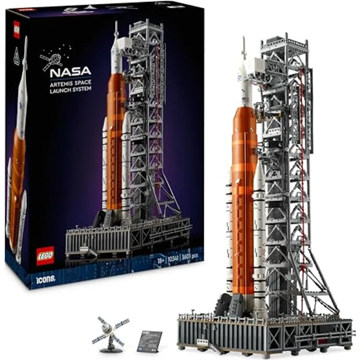 LEGO Icons NASA Artemis Startrampe, Bauset für Erwachsene, mit Orion-Raumkapsel und Startrampe, exklusiv bei Amazon 10341