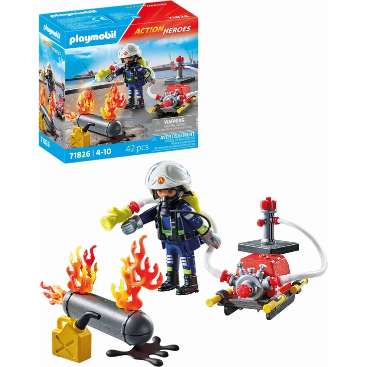 Playmobil® 71826 - Löschung eines Gastanks - Action Heroes mit Wasserpumpe und Hydrantenanschluss – Bild 1
