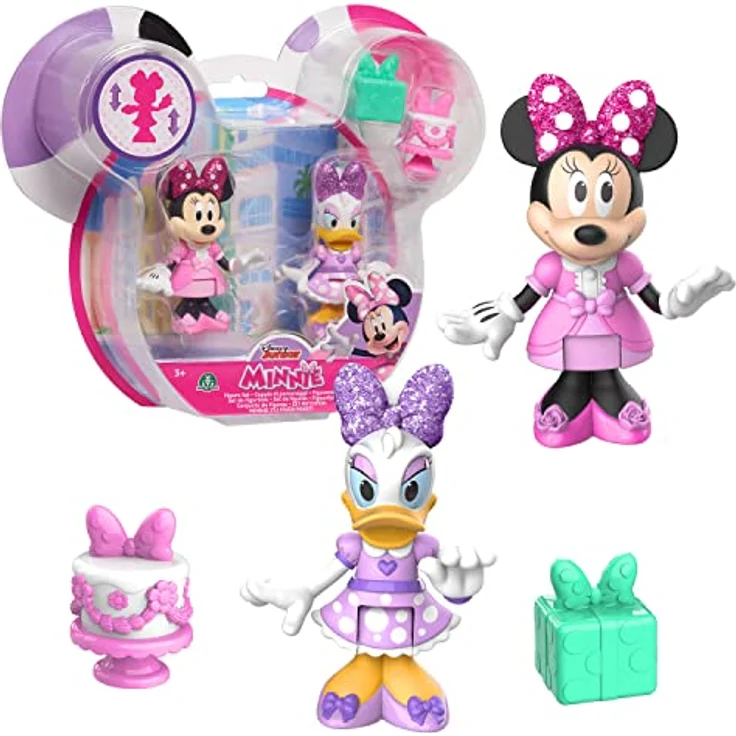 Minnie, 2 bewegliche Figuren, 7,5 cm, Partyzubehör, Spielzeug für Kinder ab 3 Jahren, McN173 – Bild 1