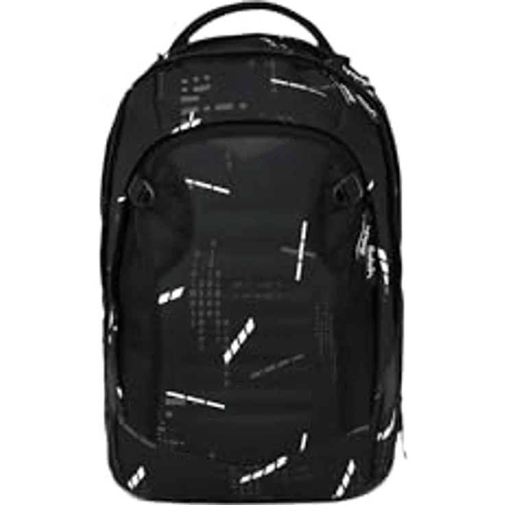 Satch match plus Schulrucksack, erweiterbar auf 35 Liter, ergonomisch, mit reflektierenden Elementen und Fronttasche Ninja Matrix - Schwarz – Bild 1