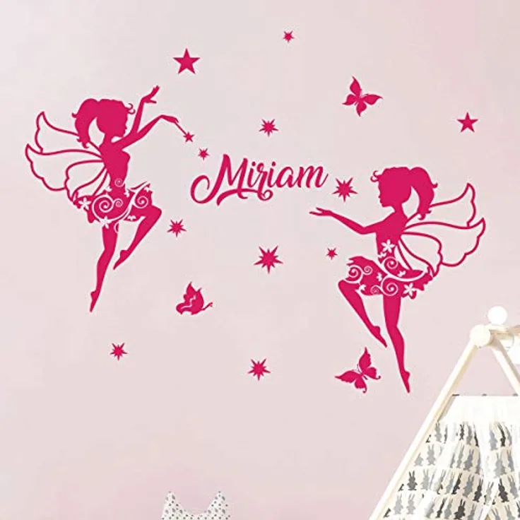 Ambiance Sticker Sand_077+col-inc-alfa015 Personalisierte Vornamen-Aufkleber, Vinyl, Modell 10, 40x30cm + 30x35cm