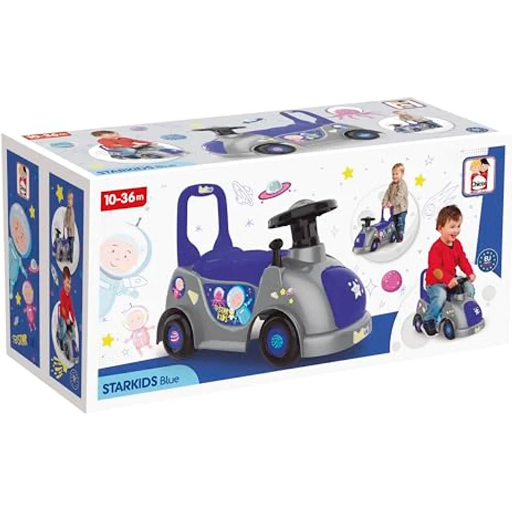 Chicos Starkids Blue, Kinder Laufrad ab 1 Jahr, Rutschfahrzeug und Gehhilfe, geeignet für 10-36 Monate, mit Stauraum, nahtlose Nutzung innen und außen – Bild 4