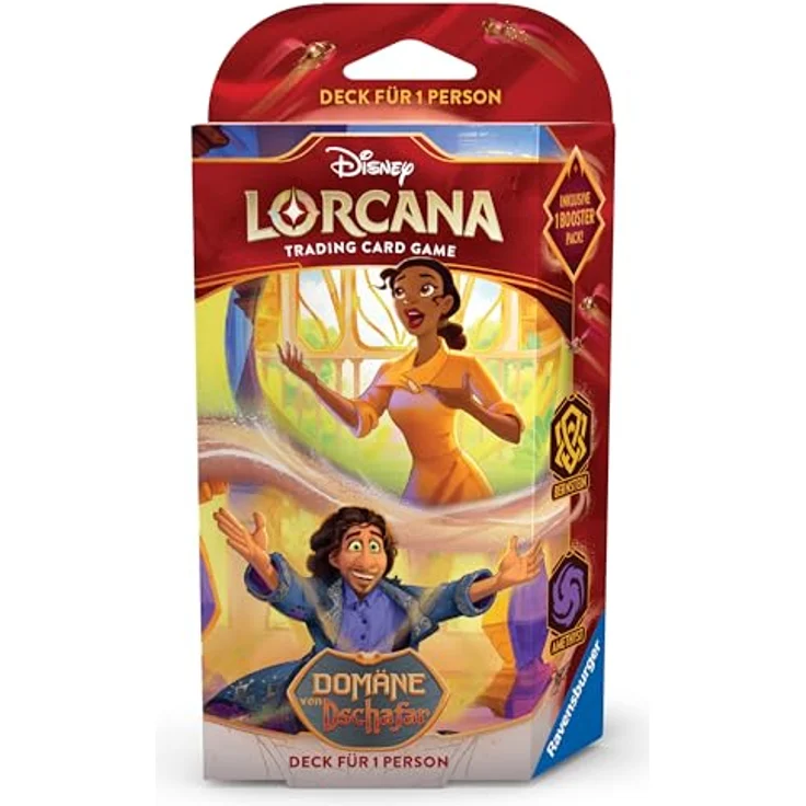 Ravensburger Spielverlag Disney Lorcana Domäne von Dschafar Starter Deck Tiana & Bruno, Sammelkarten Deutsch – Bild 1