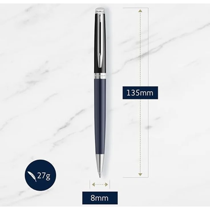 Waterman Hemisphere Colour Blocking, Kugelschreiber mit palladiumbeschichteter Verkleidung, dunkelblau – Bild 3