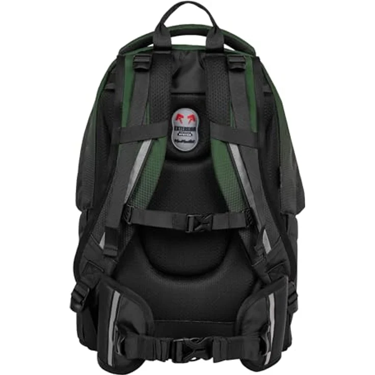 McNeill Schulrucksack MILO, gepolsterte Rückriemen mit Gummibandsystem, Air-Flow Rückensystem, Grün – Bild 3