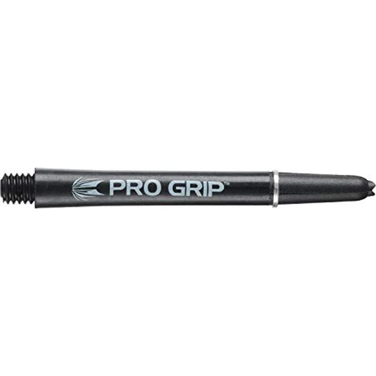 Target Pro Grip Dart Shaft Med 2BA, 48 mm, schwarz, 3 Stück mit Aluminium Pro Grip Rings