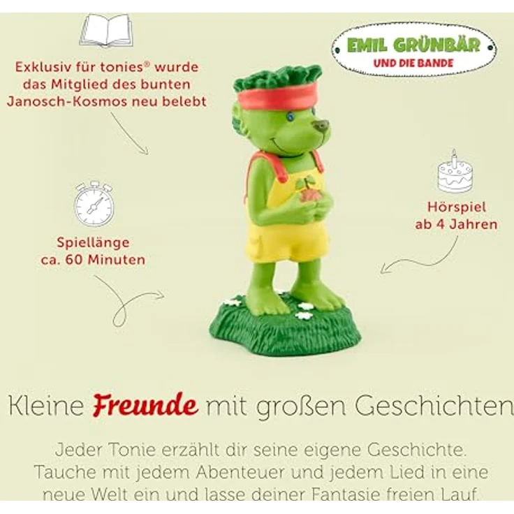 tonies Hörspielfigur Emil Grünbär und die Bande, exklusiver Tonie aus dem Janosch-Kosmos, bunt - Preisvergleich – Bild 4