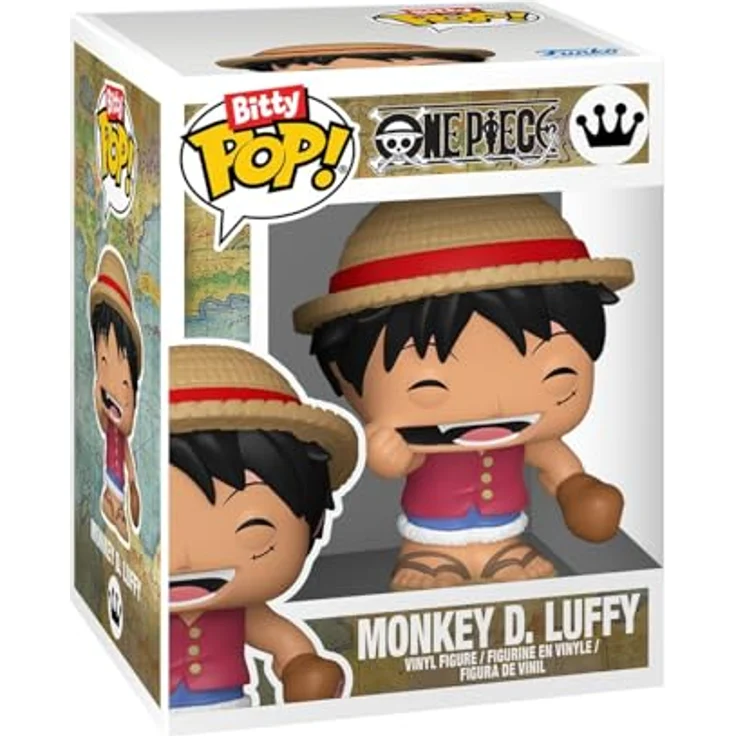 Funko Bitty Pop! One Piece - Luffy 4pk mit Überraschungs-Mini-Figur - 0.9 Inch (2.2 cm) - Monkey D. Ruffy Sammlerstück und stapelbares Display-Regal - ideales Geschenk und Kuchenaufstecker – Bild 3