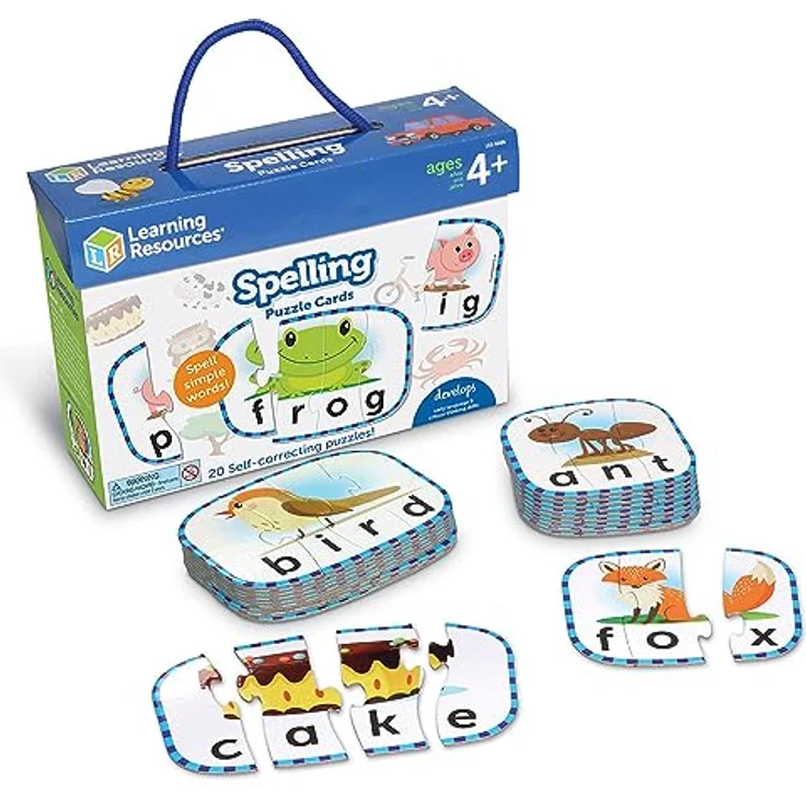 Learning Resources LER6086 Spelling Cards, Preschool Readiness, Self Correcting Puzzles, Ages 4+, Multi – Bild 2