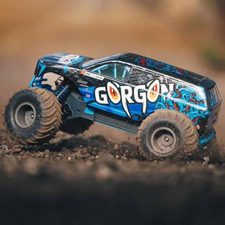 Arrma RC-Buggy Arrma Gorgon 4x2 Mega 550 Monstertruck RTR 1:10 Blau, Ready-to-Run, Brushless-Ready Antriebsstrang, LiPo-kompatible Spektrum-Elektronik – Bild 4