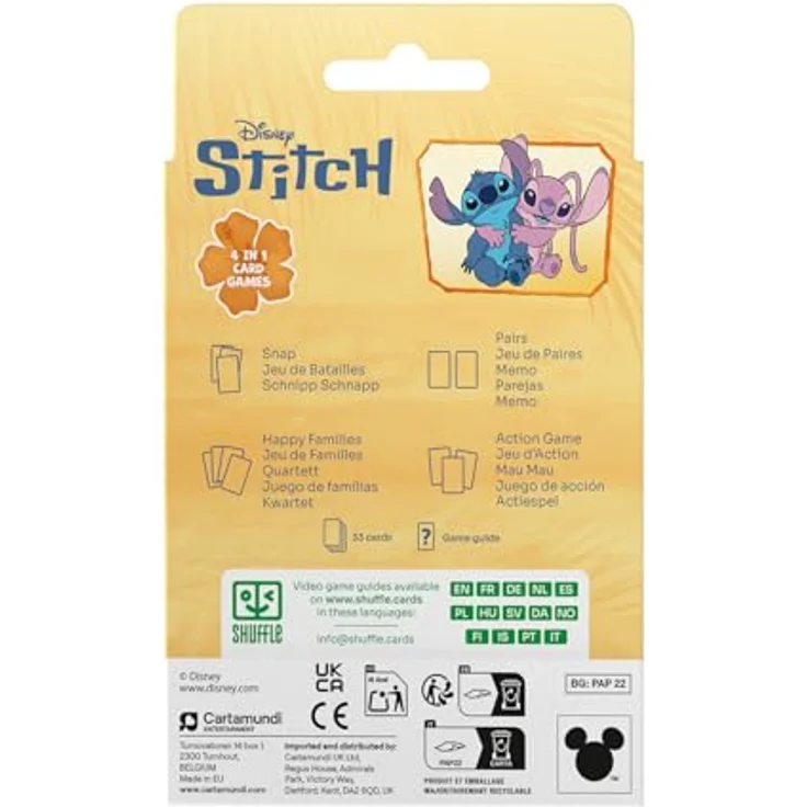 Cartamundi Bicycle - Disney Stitch - FSC Quartett, Kartenspiel für Kinder ab 3 Jahren, mit verschluckbaren Kleinteilen – Bild 4