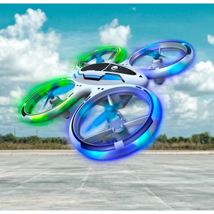 Bizak Ferngesteuerte Drohne, Quadrokopter mit automatischer Schwebe-Technologie, LED-Beleuchtung und 360-Grad-Luftrotationen – Bild 7