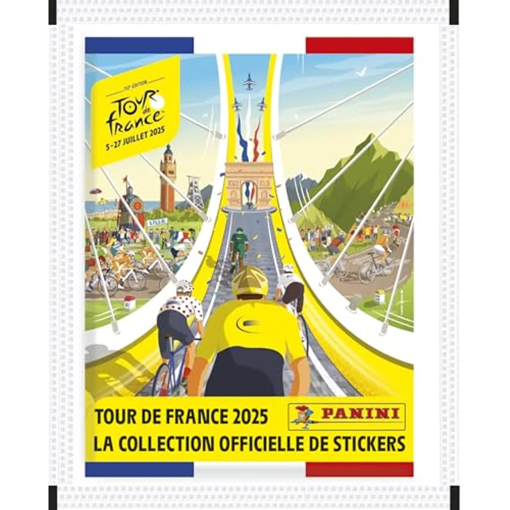 Panini Starterpaket TOUR DE FRANCE 2025, Album + 4 Hüllen + 20 Aufkleber, mehrfarbig – Bild 3