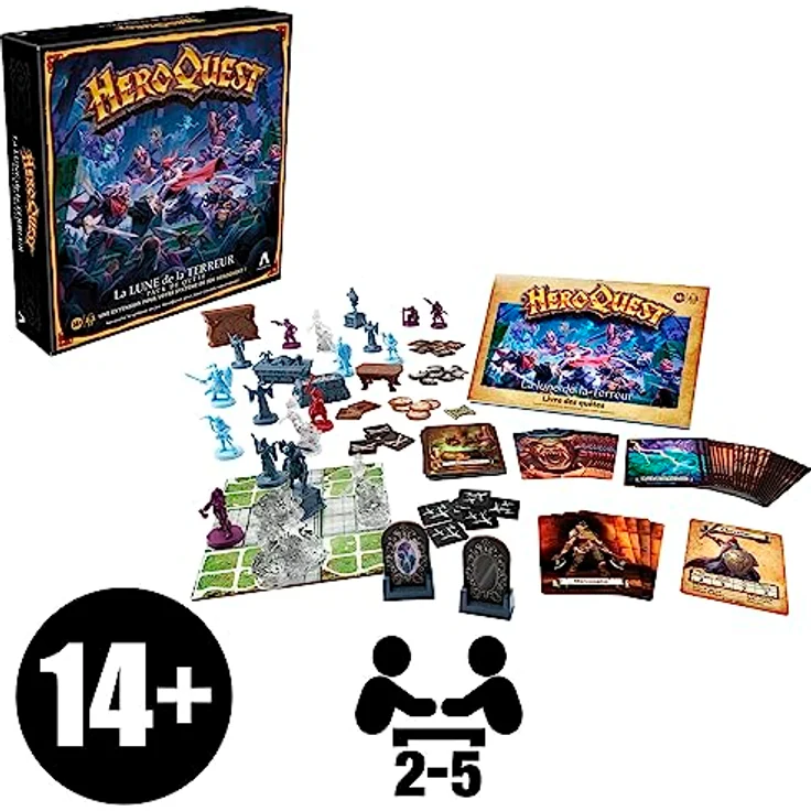 Hasbro Gaming HeroQuest - Der Mond des Schreckens Abenteuerpack, Erweiterung mit 29 Miniaturen und 10 Abenteuern, Französisch – Bild 2