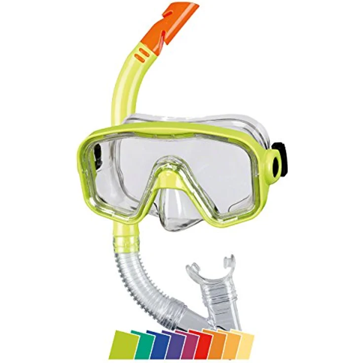Beco Unisex Jugend Masken/Schnorchel-99006 Tauchset, gelb, One Size - Tauchspielzeug für Kinder ab 12 Jahren, mit transparenten Dichtkanten und Tropfschutz – Bild 1
