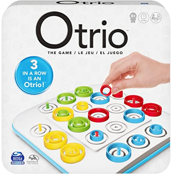 Spin Master Otrio Nouvelle édition, Brettspiel mit 3 Gewinnmöglichkeiten, strategisch und unterhaltsam – Bild 1