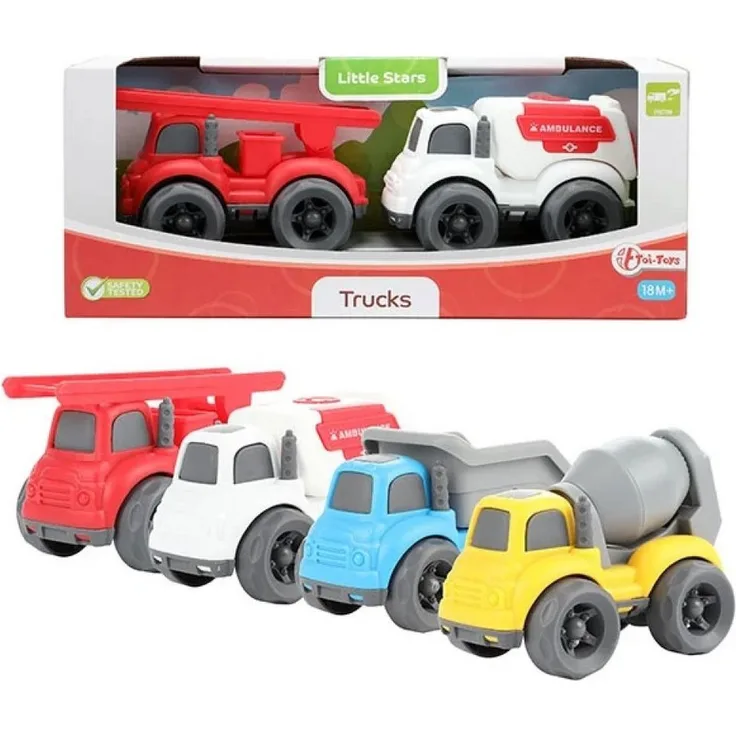 Toi-Toys Spielzeug-Krankenwagen Baufahrzeug Rettungsdienst, aus Bio-Kunststoff, geeignet ab 3 Jahren