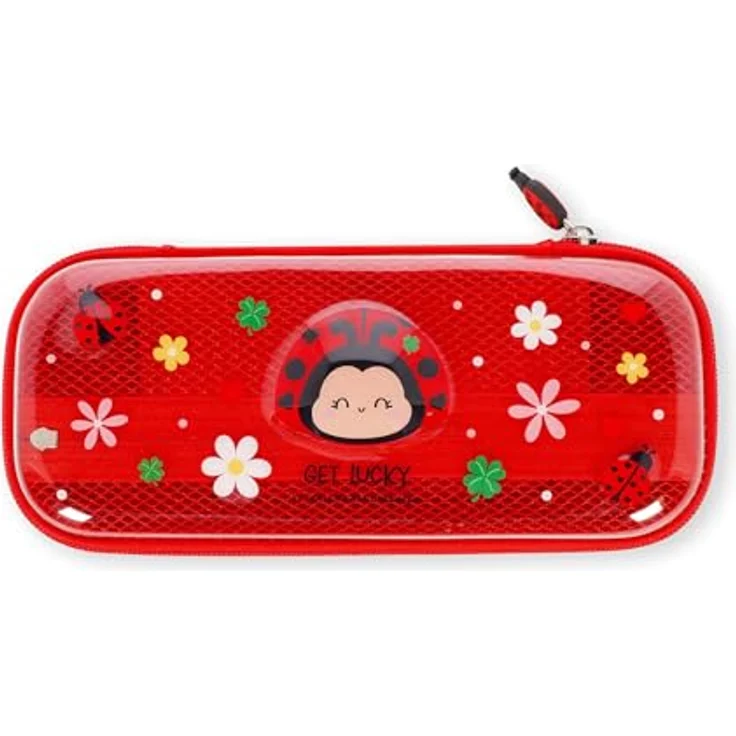 Legami Wonderwow Federmäppchen, Ladybug Motiv, 2 Fächer, Stifthalter und Netzstoff-Innenfach, Reißverschluss, 23 x 11 x 5 cm – Bild 1