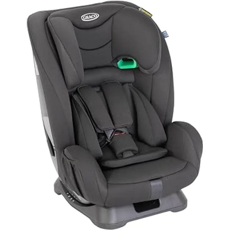 Graco FlexiGrow R129, Kindersitz ab 15 Monate, 2-in-1 mit Safety Surround und höhenverstellbarer Kopfstütze, schwarz