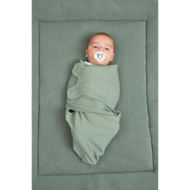Meyco Baby Uni Pucksack, Erstausstattung Neugeborene (Pucktuch für Babys ab 0-3 Monaten, weicher Schlafkomfort, 100% Baumwolle, atmungsaktiv, Einschlafhilfe), Waldgrün – Bild 3