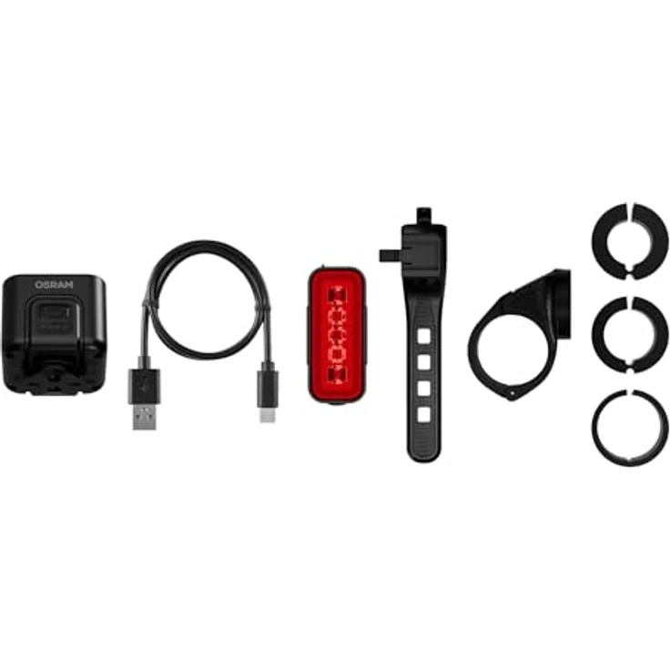 OSRAM LEDsBIKE COMPACT 50 Set, wiederaufladbares Fahrradlicht-Set mit Vorder- und Rücklicht, StVZO-geprüft, Garmin-kompatible Halterung, 50 Lux, drei Beleuchtungsmodi – Bild 5