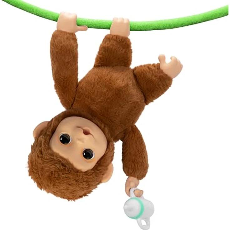 LITTLE LIVE PETS Lil’ Baby Monkey, interaktives Spielzeug mit über 40 Geräuschen, braun – Bild 9